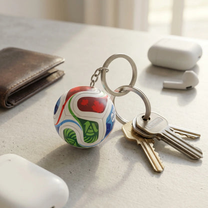 Metal Soccer Key Ring