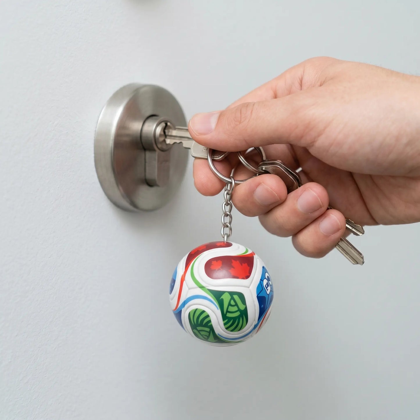 Metal Soccer Key Ring