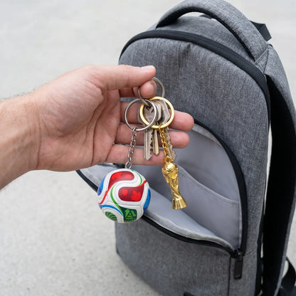 Metal Soccer Key Ring